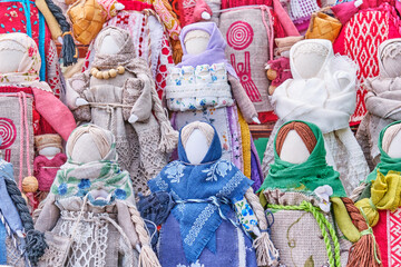 Little slavic folk rag dolls - amulets, handmade souvenirs or gifts on fair.
