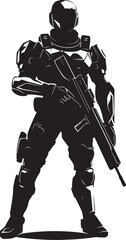 PlasmaSoldier Vector Weapon Symbol TechTrooper Futuristic Weapon Emblem