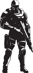 PlasmaSoldier Vector Weapon Symbol TechTrooper Futuristic Weapon Emblem