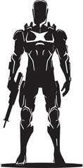 PlasmaSoldier Vector Weapon Symbol TechTrooper Futuristic Weapon Emblem