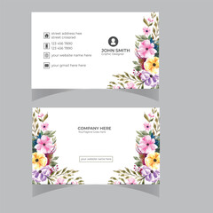 modern creative and clean business card template. Flat design Modern and simple business card design with 