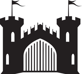 RoyalGateway Castle Gate Emblem KnightGuard Vector Castle Logo