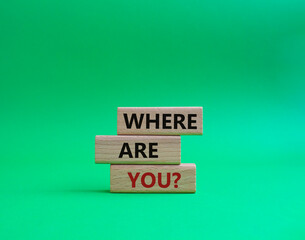 We want you symbol. Concept words We want you on wooden blocks. Beautiful green background. Business and We want you concept. Copy space.