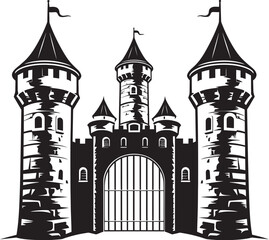 FortressEntry Castle Gate Emblem GuardianPortal Vector Castle Logo