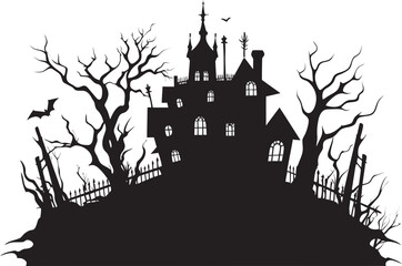 EerieEstate House Icon Design PhantomDwelling Spooky Symbol