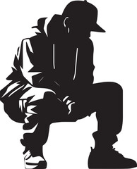 StreetVibe Iconic Rapper Design GrooveMaster Stylish Symbol