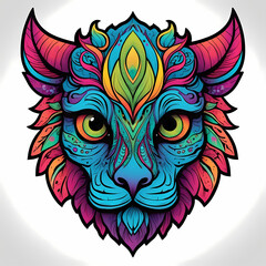 Illustration design animal monster with vintage retro cartoon style. Good for logo, background, t shirt, banner, tattoo and sticker. Ready to print