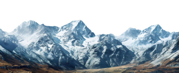 Picturesque landscape with majestic mountain peaks, cut out