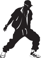 HipHopFlow Stylish Symbol RhythmicMoves Hip Hop Man Emblem