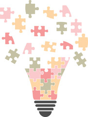 Idea Lightbulb Puzzle