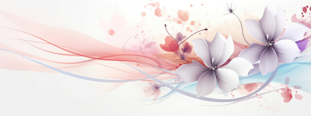 abstract with watercolor flower background