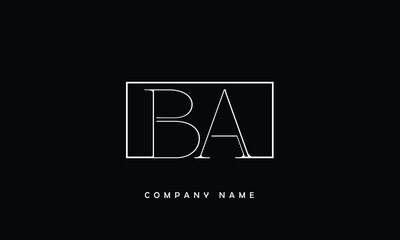 BA, AB, B, A Abstract Letters Logo Monogram