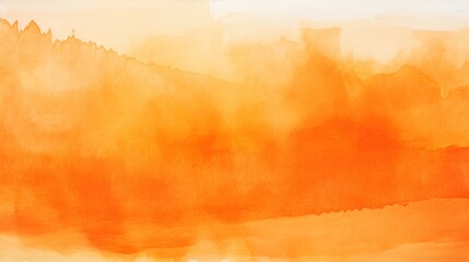 Abstract Watercolor Orange Texture on White Background for Design Purposes