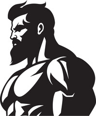 MightyGuard Warrior Emblem BrawnMaster Vector Fighter Logo