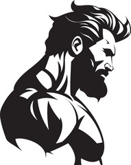 BrawnMaster Vector Fighter Logo BattleTitan Iconic Hero Design