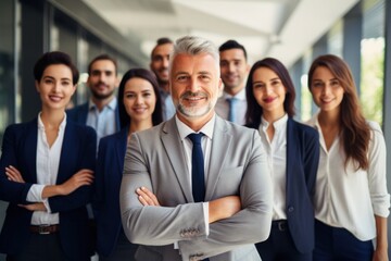 Fototapeta premium Group of successful businessmen in the office Commitment to working as a team