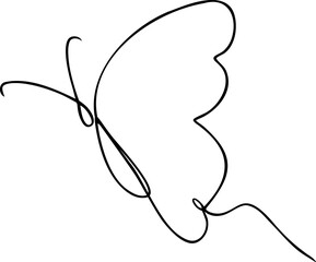 Obraz premium Butterfly logo outline vector illustration. Butterfly sketch hand drawing stylized decorative design elements
