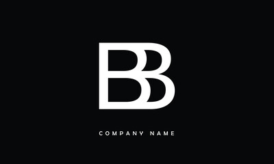 BB, BB Abstract Letters Logo Monogram - obrazy, fototapety, plakaty