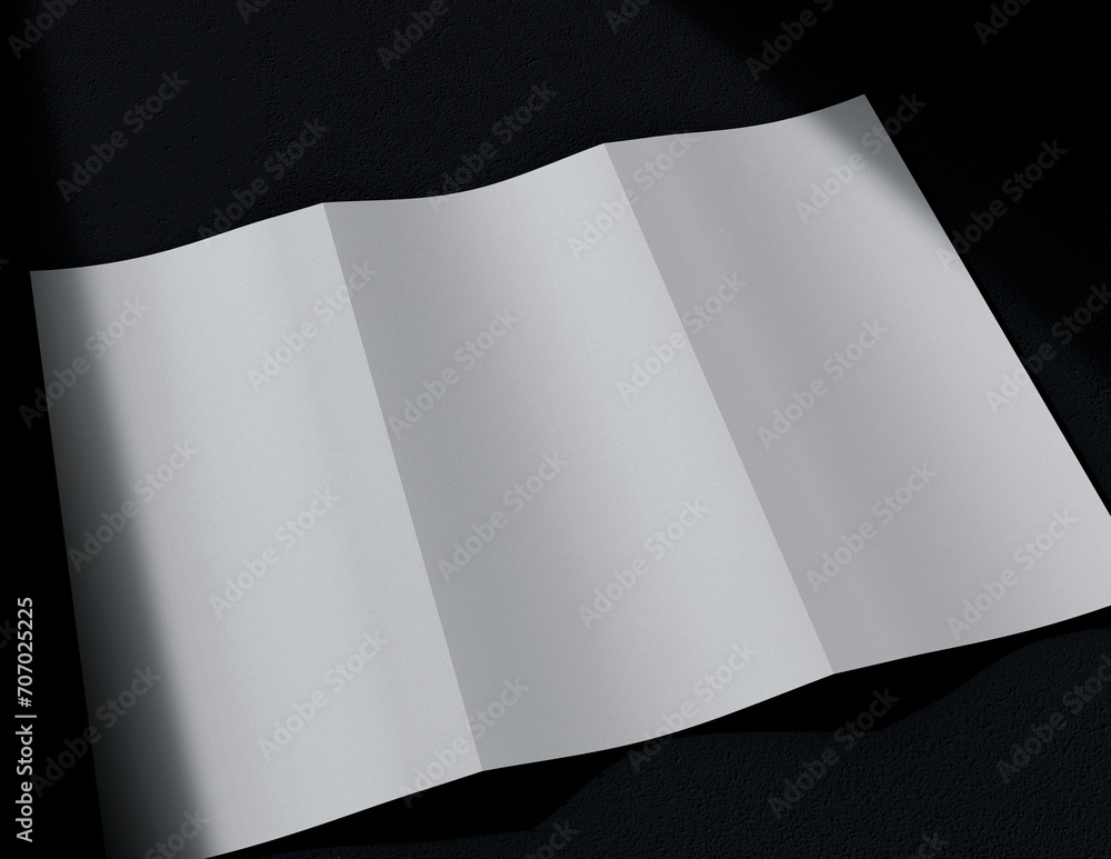 Poster showcase your content with this 3d illustration of a blank brochure mock-up, featuring a simple and 