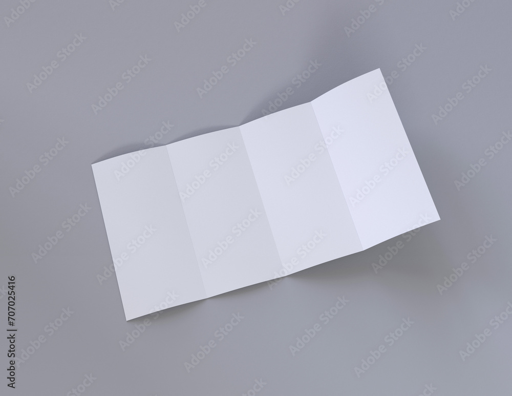 Poster showcase your content with this 3d illustration of a blank brochure mock-up, featuring a simple and 