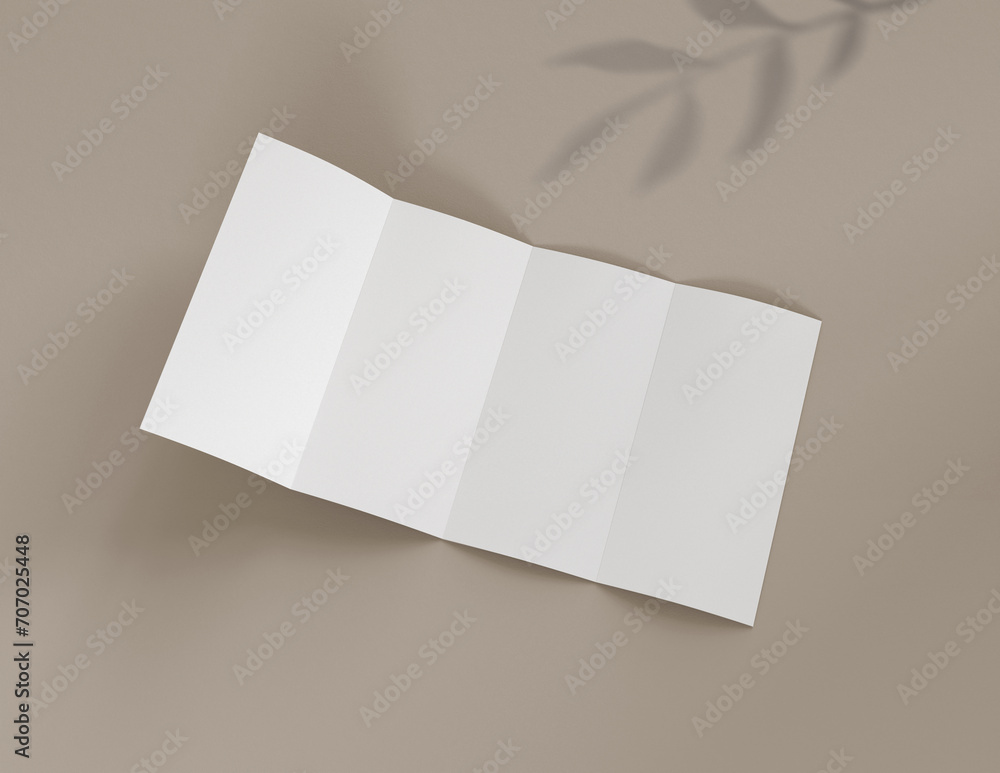 Poster showcase your content with this 3d illustration of a blank brochure mock-up, featuring a simple and 