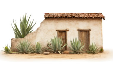 Create an Oasis of Comfort with Aloe like Grace in Your Desert House on a White or Clear Surface PNG Transparent Background