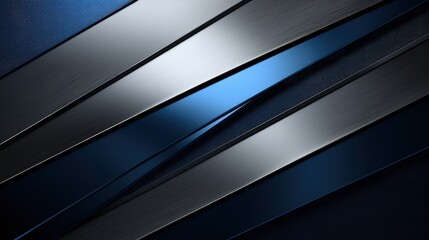 Rendering 3d shiny metal silver background with blue textured overlap layer on the dark shadow.