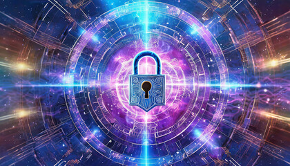 Cyber security.Digital padlock icon,Cyber security technology network data protection technology virtual dasboard.Online internet authorized access against cyber attack privacy business data concept - obrazy, fototapety, plakaty