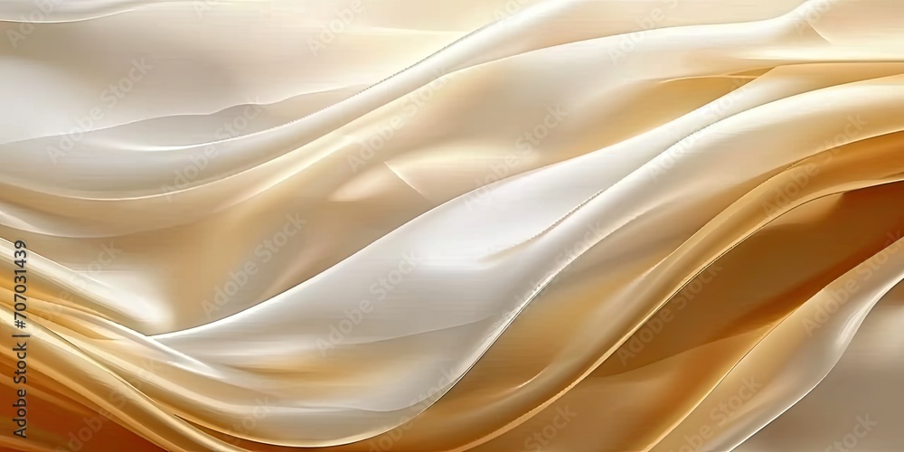 Poster elegance in motion. luxurious satin and silk textile background with smooth waves and ripple folds c