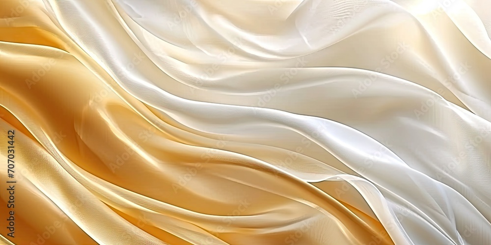 Poster elegance in motion. luxurious satin and silk textile background with smooth waves and ripple folds c