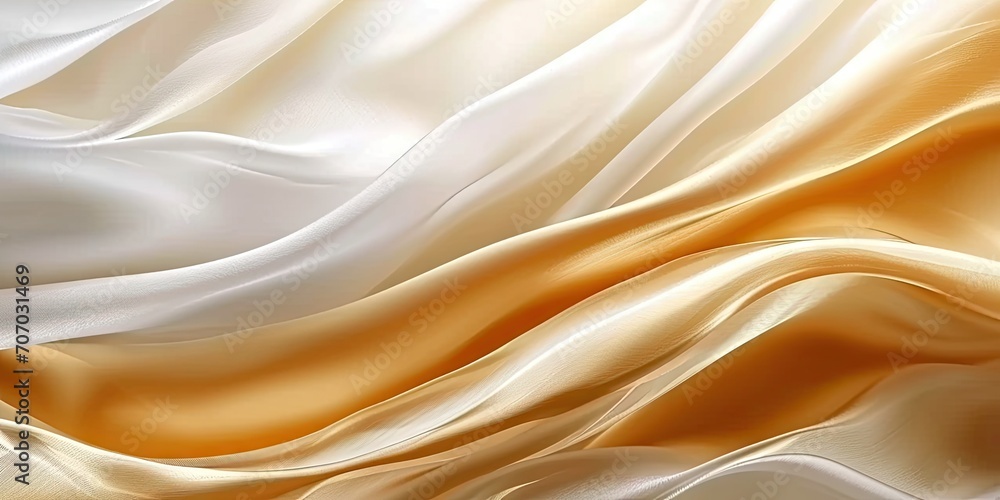 Poster elegance in motion. luxurious satin and silk textile background with smooth waves and ripple folds c
