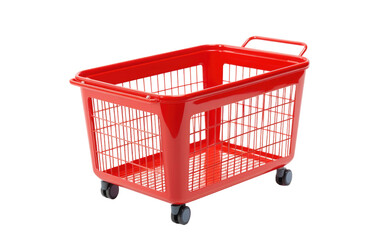 Fototapeta premium Discover the Ease of Carrying Essentials with a Metal Basket on a White or Clear Surface PNG Transparent Background