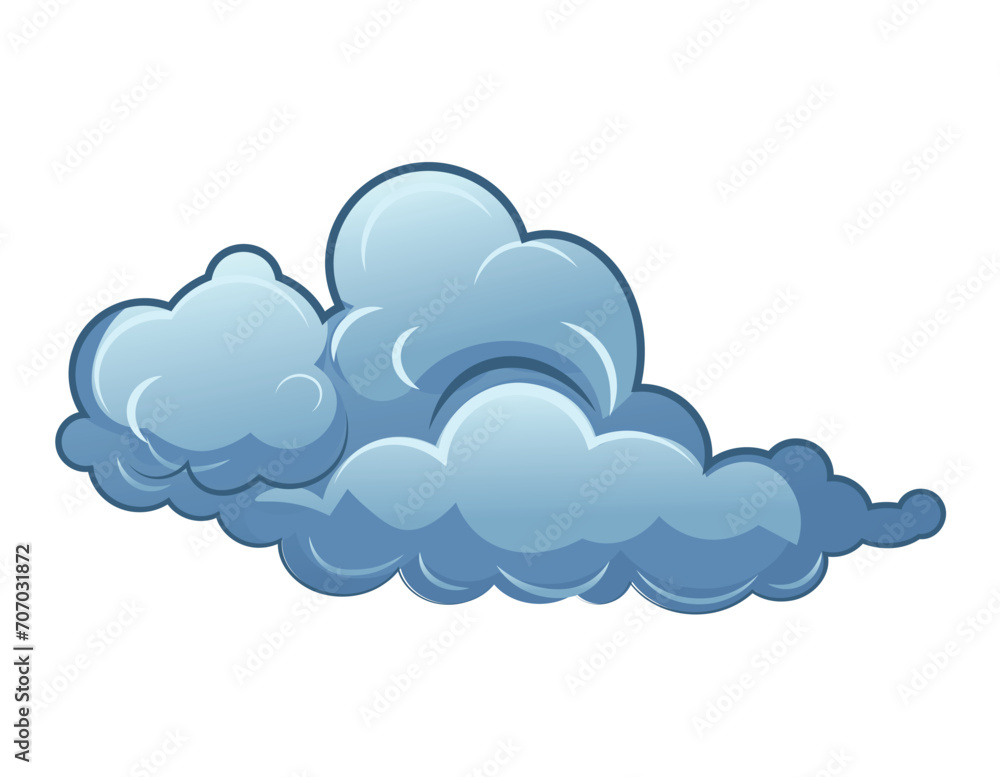 Poster cloud of colorful set. the cloud in this design appears to burst forth with raindrops in a delightfu