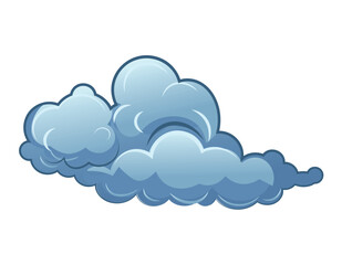 Cloud of colorful set. The cloud in this design appears to burst forth with raindrops in a delightful and imaginative cartoon style. Vector illustration.
