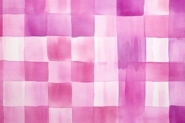 Fuchsia vintage checkered watercolor background