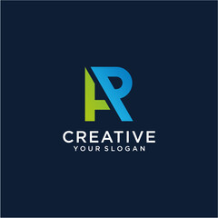a and r logo design with inspired combination monogram
