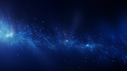Dark blue and glow particle abstract background, illustration. Generative AI
