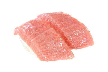 マグロ大トロの握りずし2貫 切り抜き