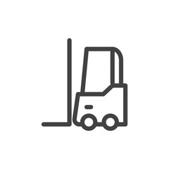 forklift outline pixel perfect for web and mobile