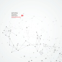 Geometric connected line and dots. Abstract pattern texture. Simple technology graphic background. Vector banner design