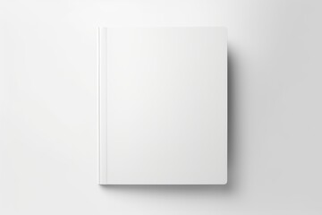 Blank white book isolated on white background