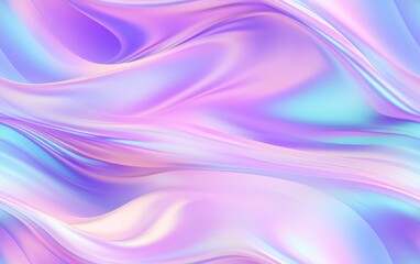 Iridescent chrome wavy gradient seamless pattern background, liquid surface ripples,