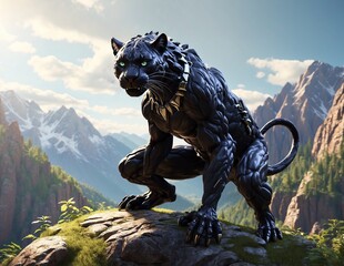 Fototapeta premium statue of lion