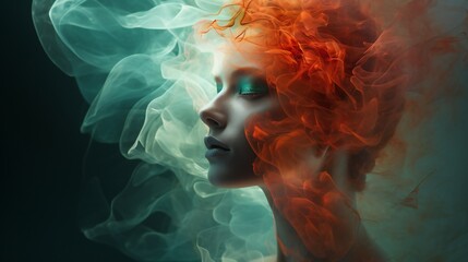 Naklejka premium Generative images depicting the vulnerability that comes with addressing mental health challenges