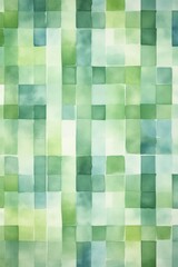 Green vintage checkered watercolor background