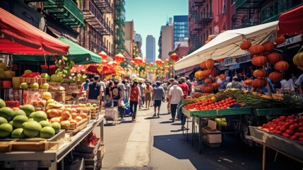 Fototapeta premium Asian traditional food street market