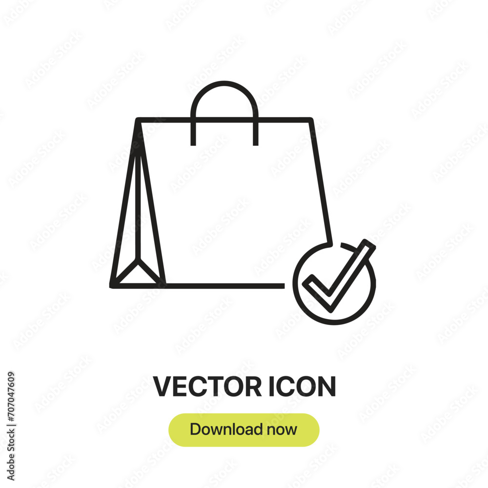 Poster order icon vector. linear-style sign for mobile concept and web design. order symbol illustration. p