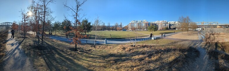 Park im Winter Panorama