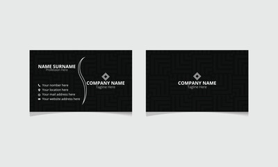 Visiting card design simple clean & professional template card  by pattern, vactor file template card design.