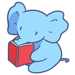 elephant and book character